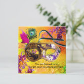 GOLD PURPLE DAMASK CARTE MASQUE Masquerade (Debout devant)