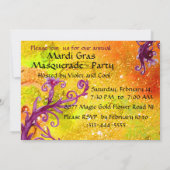 GOLD PURPLE DAMASK CARTE MASQUE Masquerade (Dos)