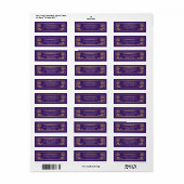 Gold Purple Medieval Fantasy Sword Wedding Label (Full Sheet)