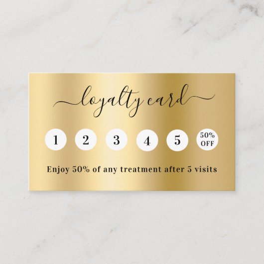 Gold qr code logo d'entreprise 5 visite carte de f (Devant)