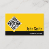 Gold QR Code Petroleum Engineer Visitekaartje (Voorkant)