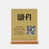 Gold QR Code Wifi Network Name & Password  (Recto)