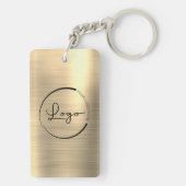 Gold QR-code Zakelijk Logo Promotioneel Sleutelhanger (achterkant)