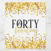 Gold Quarty et fabuleux Étiquettes de vin de fête  (Étiquettes simples)