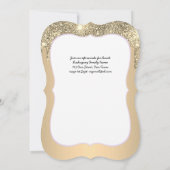 Gold Quinceañera Rose Floral Elegance Invitation (Dos)