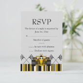 Gold Race Car RSVP (Staand voorkant)
