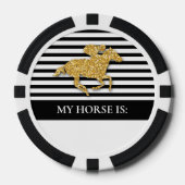 Gold Racehorse Derby Dag Poker Chips (Voorkant)