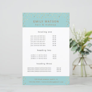 Gold Rain baisse Faux Foil Service et Flyer de pri