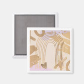 Gold Rainbow XOXO Formes Collage Magnet (Recto/Verso)