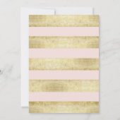 Gold raindrops snuffelscript baby shower nodigt ro kaart (Achterkant)