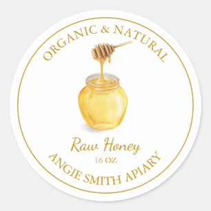 Gold Raw Honey Label Wit
