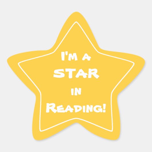 Gold Reading Star-student Ster Sticker (Voorkant)