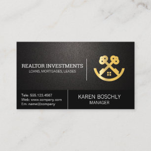 Gold Real Estate House en Keys Visitekaartje