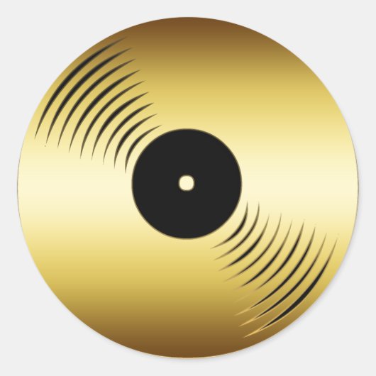 GOLD RECORD ALBUM RONDE STICKER (Voorkant)