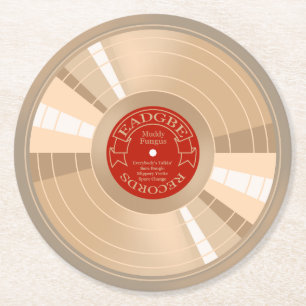 Gold Record Ronde Kartonnen Onderzetter