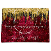 Gold Red Black-schijven voor grote cadeautas (Voorkant)