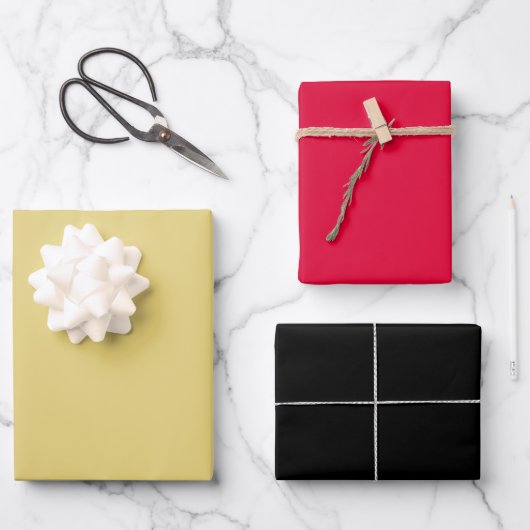 Gold Red Black Wrapping Paper Sheets (Voorkant)
