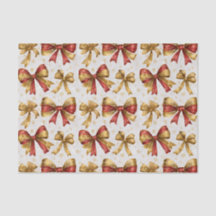 Gold Red Bows Christmas