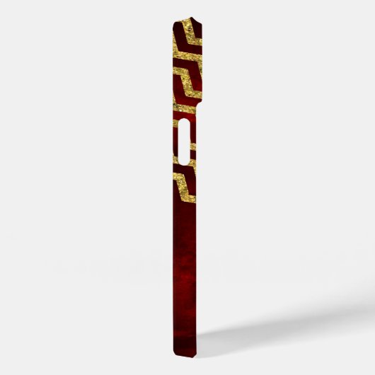 Gold Red Chevron - persoonlijk Case-Mate iPhone Case (Achterkant / Rechts)