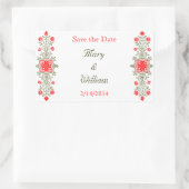 Gold Red Custom Enregistrer les stickers Date (Sac)