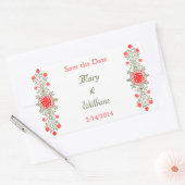 Gold Red Custom Enregistrer les stickers Date (Enveloppe)