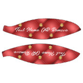 Gold Red Diamond Tufted Leather Text Basketball Basketbal (Panelen)