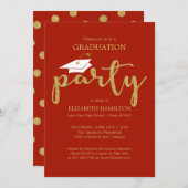 Gold Red Invitations (Devant / Derrière)