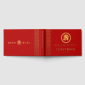 Gold Red Longevity Birthday Foil Guestbook (FS) (Complet)