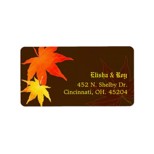 Gold & Red Maple Weddenschap Etiket (Voorkant)