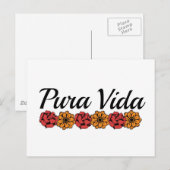 Gold & Red Marigold Pura Vida Briefkaart (Voorkant / Achterkant)