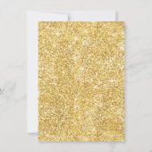 Gold Red Script Confetti kerstfeest Kaart (Achterkant)