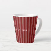 Gold Red Stripes Christmas Latte Mok (Rechterhoek)