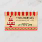 Gold Red Sweet Cupcakes Carte de visite de boulang (Devant)
