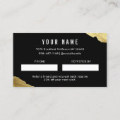 Gold Refer een vriendenkaart Visitekaartje (Achterkant)