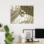 Gold Reflecterende kamer Poster (Thuiskantoor)