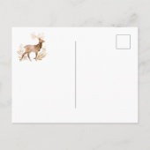 Gold Reindeer New Home Card Aankondigingskaart (Achterkant)