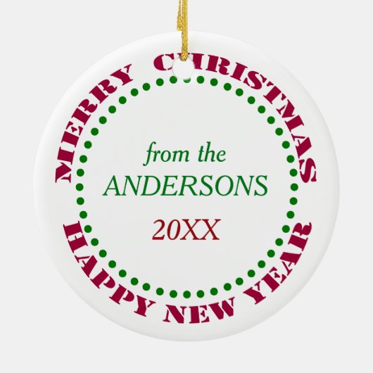 Gold Reindeer Snowflake Sjabloon Keramisch Ornament (Achterkant)