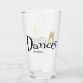 Gold Reindeer Sparkle-kerstglas Glas (Voorkant)