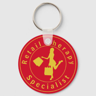 Gold Retail Therapy Specialist Sleutelhanger