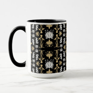 Gold Retro Art Nouveau Print Mok