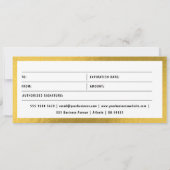 Gold Retro Business Logo Cadeaubon Voucher (Achterkant)