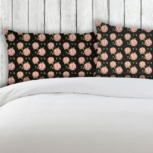 Gold Retro Disco Ball Mirrorball Black Kussensloop