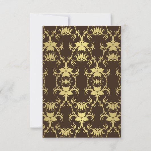 Gold Retro Formal Flourish - Uitnodiging tot ontva (Achterkant)