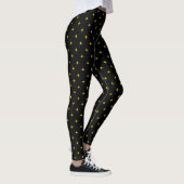 Gold Retro Stars Leggings (Droite)