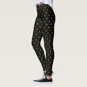 Gold Retro Stars Leggings (Gauche)