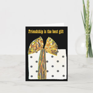 Gold Ribbon Inspirerend Friendship Poem Bedankkaart