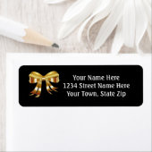 Gold Ribbon-kerstlabels Etiket (Insitu)