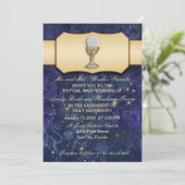 Gold Ribbon met Heilige Eucharistisch Chalice Kaart (Staand voorkant)