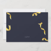Gold Ribbon New Year Party Invitation (Dos)