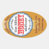 Gold Ribbon Red Typografie Honey Stickers (Voorkant)